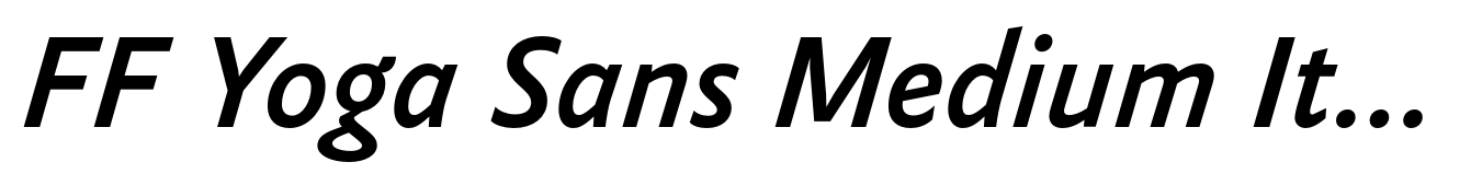 FF Yoga Sans Medium Italic